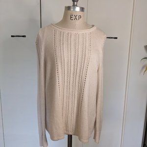 Lucky Brand, Size M, Cream, sweater